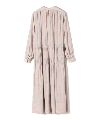 〈手洗い可能〉プリントカッセンギャザーワンピース