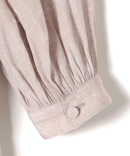 〈手洗い可能〉プリントカッセンギャザーワンピース