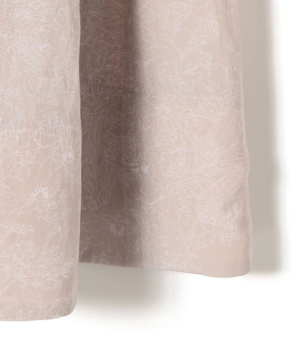 〈手洗い可能〉プリントカッセンギャザーワンピース