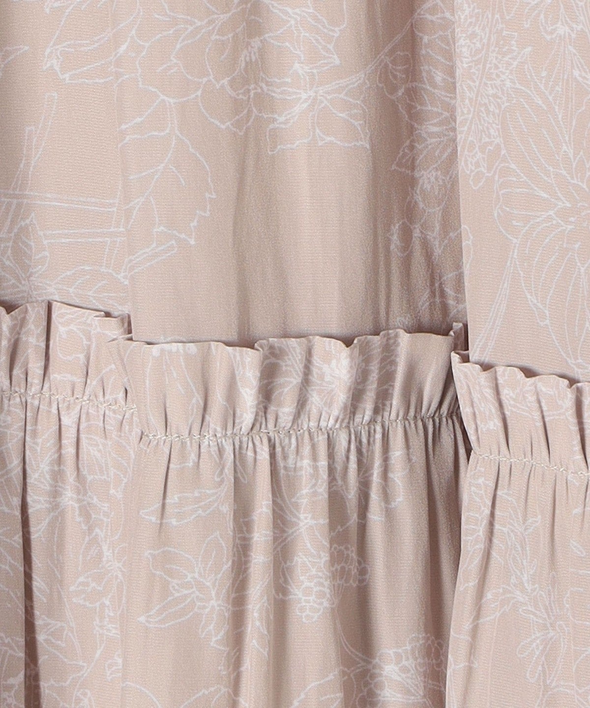 〈手洗い可能〉プリントカッセンギャザーワンピース