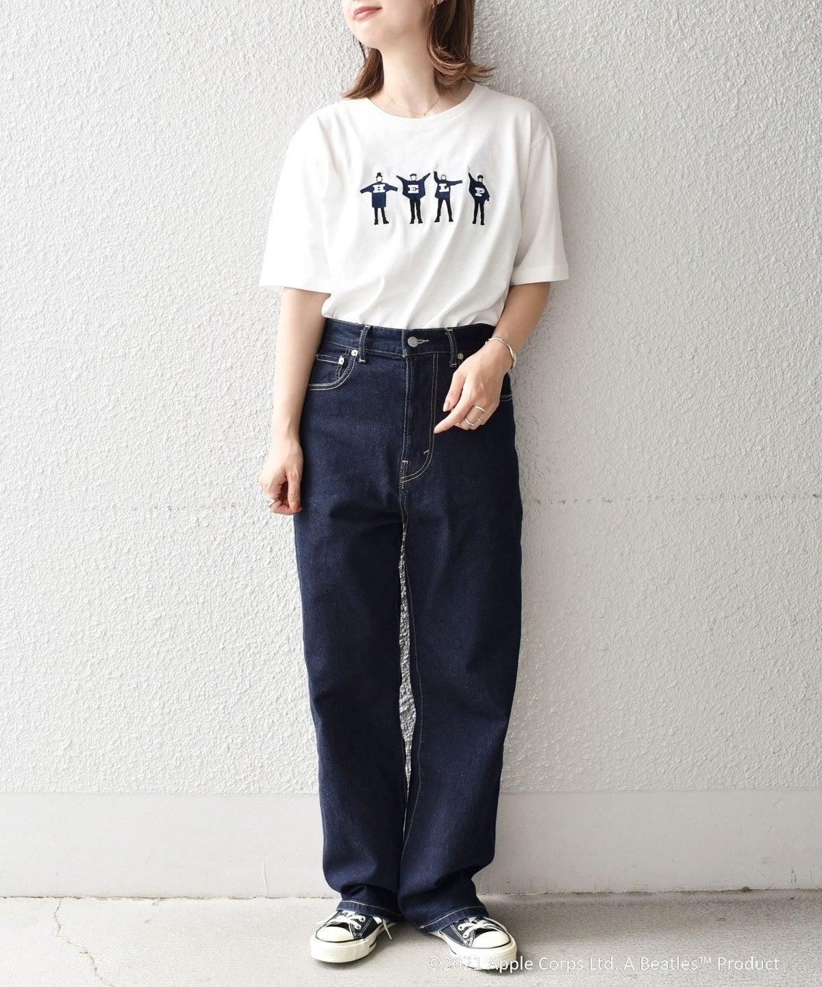 SHIPS: THE BEATLES エンブロイダリー Tシャツ