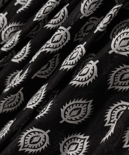 〈手洗い可能〉ピンタック パネル プリント ワンピース