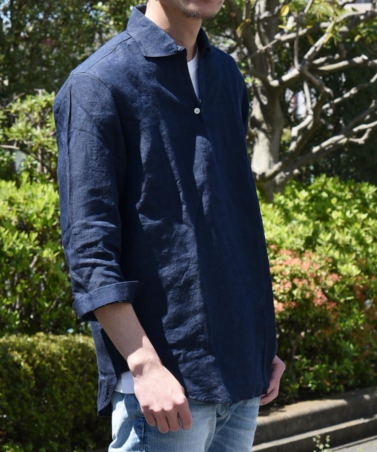 SHIPS: BAIRD MCNUTT リネン リラックス 7スリーブ カプリ シャツ