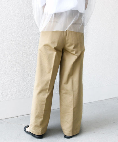 〈手洗い可能〉2タック ワイド チノパンツ