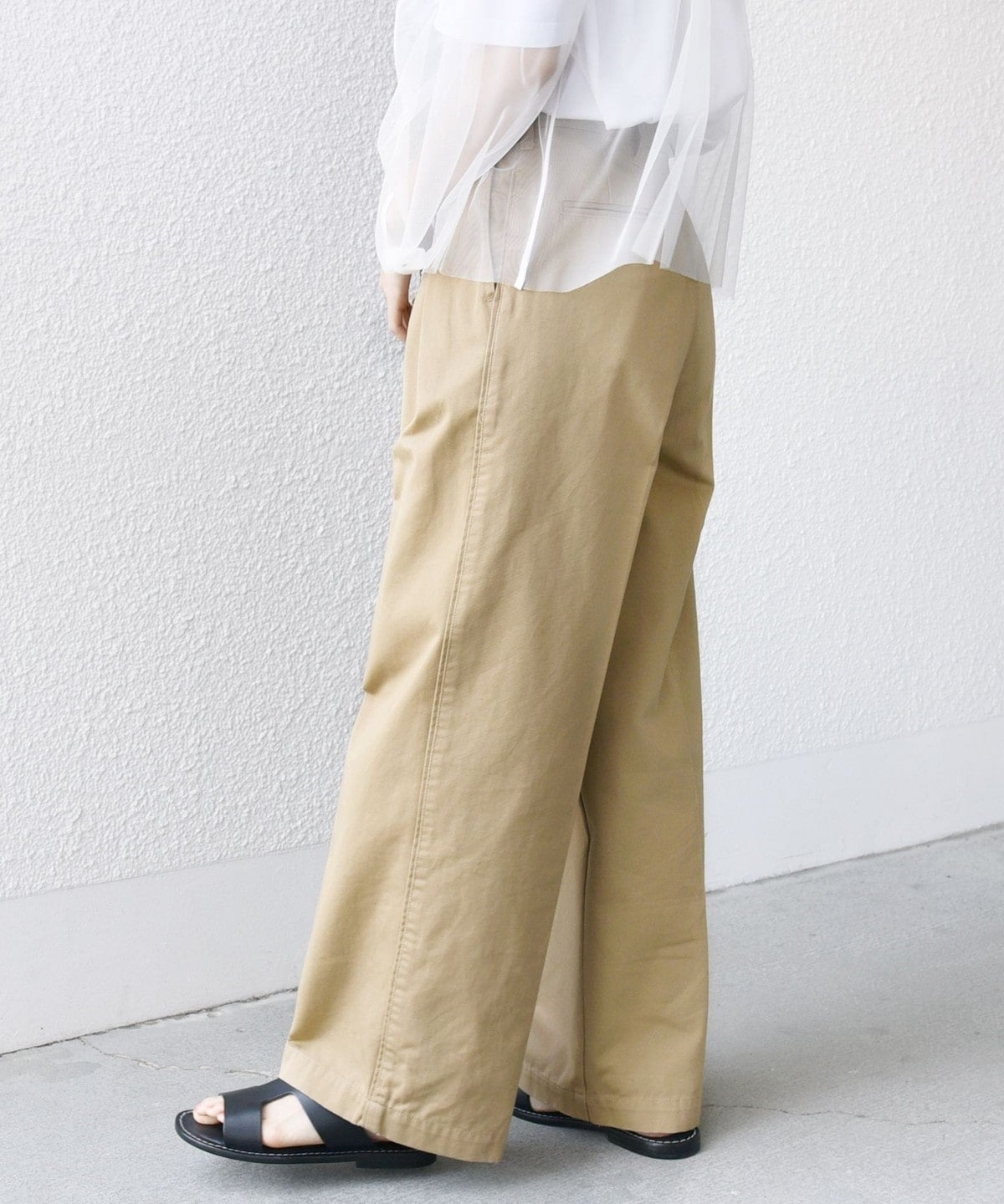 〈手洗い可能〉2タック ワイド チノパンツ