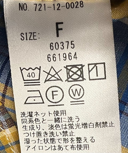 SHIPS any:〈洗濯機可能〉リネン ミックス マドラス チェック シャツ
