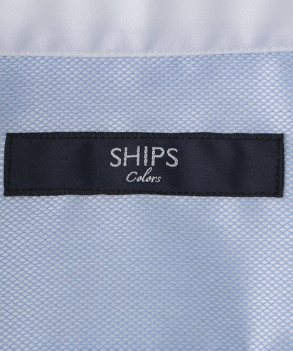 SHIPS Colors: ワイドカラー クレリック ドレスシャツ