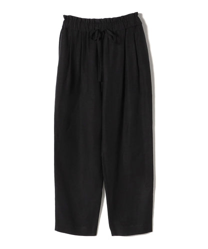 SHIPS Primary Navy Label:麻 レーヨン イージー パンツ