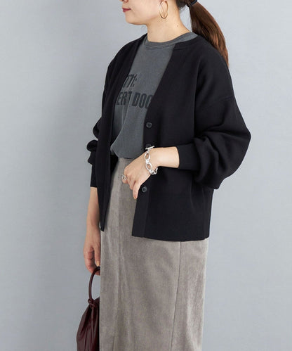 〈手洗い可能〉オーガニックコットンシルクカーディガン