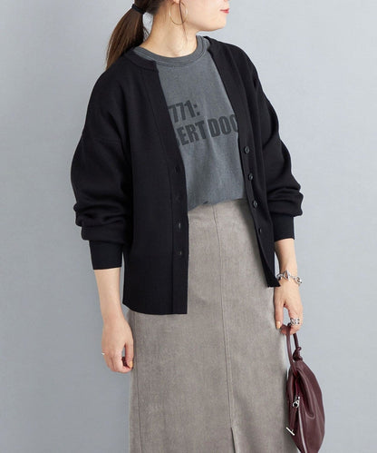 〈手洗い可能〉オーガニックコットンシルクカーディガン