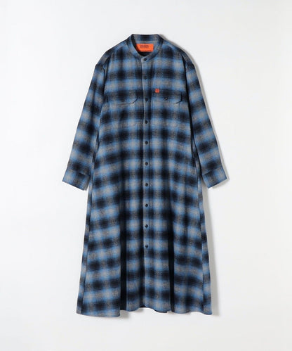 【SHIPS any別注】UNIVERSAL OVERALL:〈ウォッシャブル〉チェック シャツ ワンピース