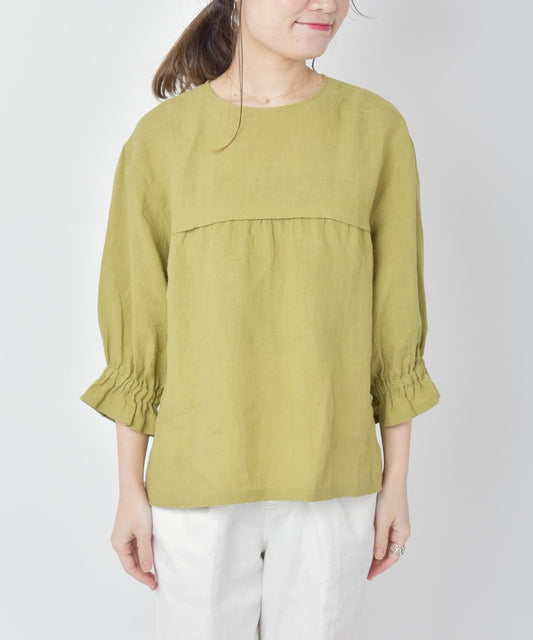 liflattie ships:リネンシャーリング7/Sブラウス