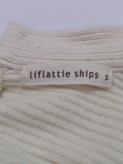 liflattie ships:コットンリブハイネックトップス