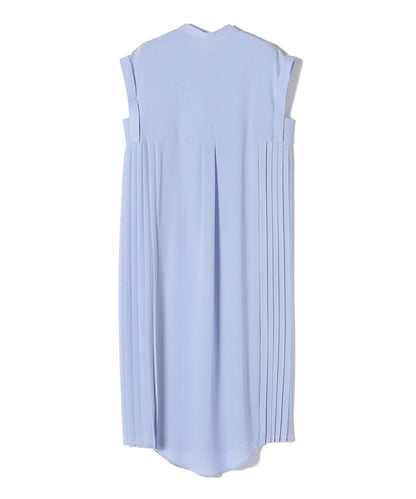 〈手洗い可能〉ストレッチ ジョーゼット プリーツ ワンピース