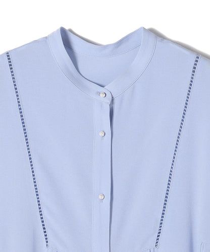 〈手洗い可能〉ストレッチ ジョーゼット プリーツ ワンピース