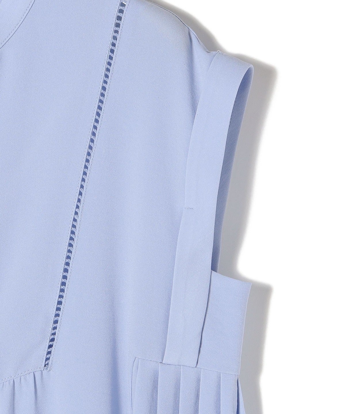 〈手洗い可能〉ストレッチ ジョーゼット プリーツ ワンピース