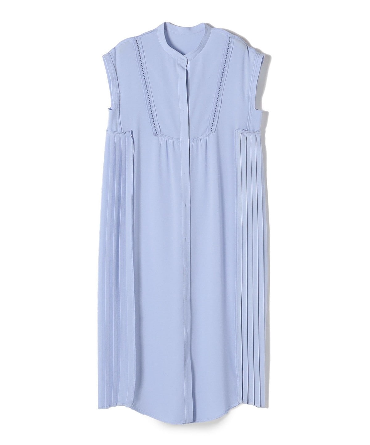 〈手洗い可能〉ストレッチ ジョーゼット プリーツ ワンピース