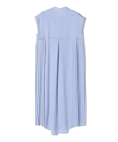 〈手洗い可能〉ストレッチ ジョーゼット プリーツ ワンピース