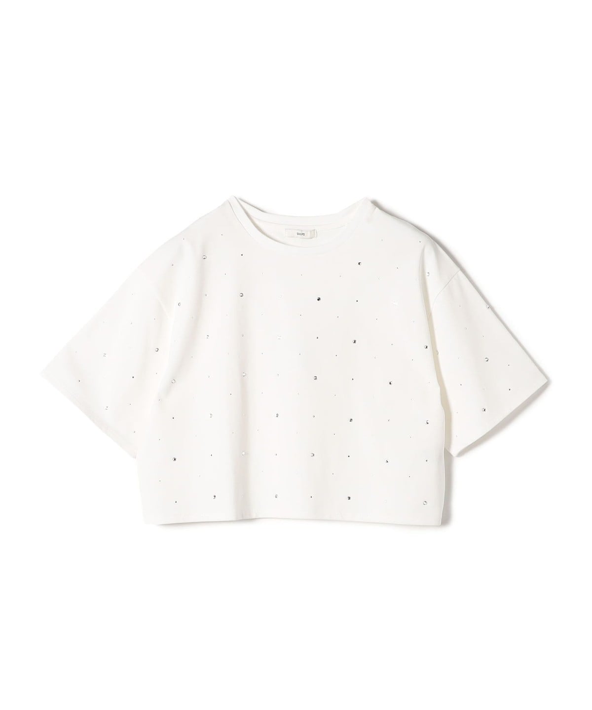 【WEB限定】〈手洗い可能〉ラインストーン ワイド TEE
