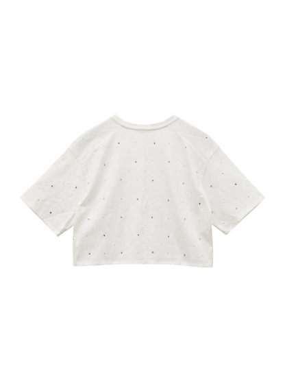 【WEB限定】〈手洗い可能〉ラインストーン ワイド TEE
