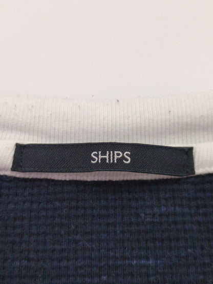 SHIPS: ワッフル フェイクレイヤード クルーネック ロングスリーブ Tシャツ (ロンT)