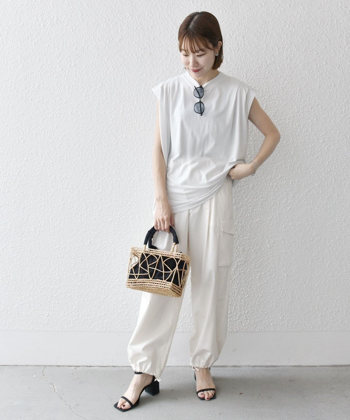 SHIPS any:〈洗濯機可能〉ショルダータック フレンチ ルーズ TEE