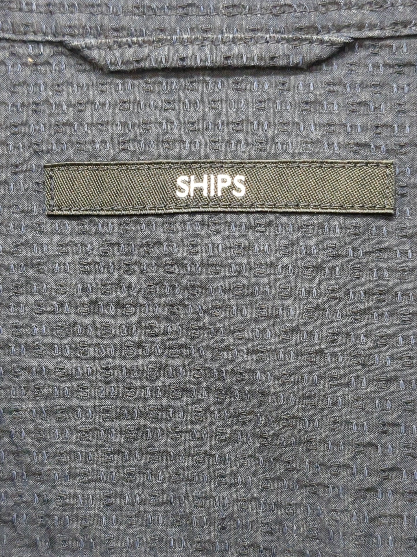 SHIPS: NEW ドットクロス セミワイドカラー シャツ