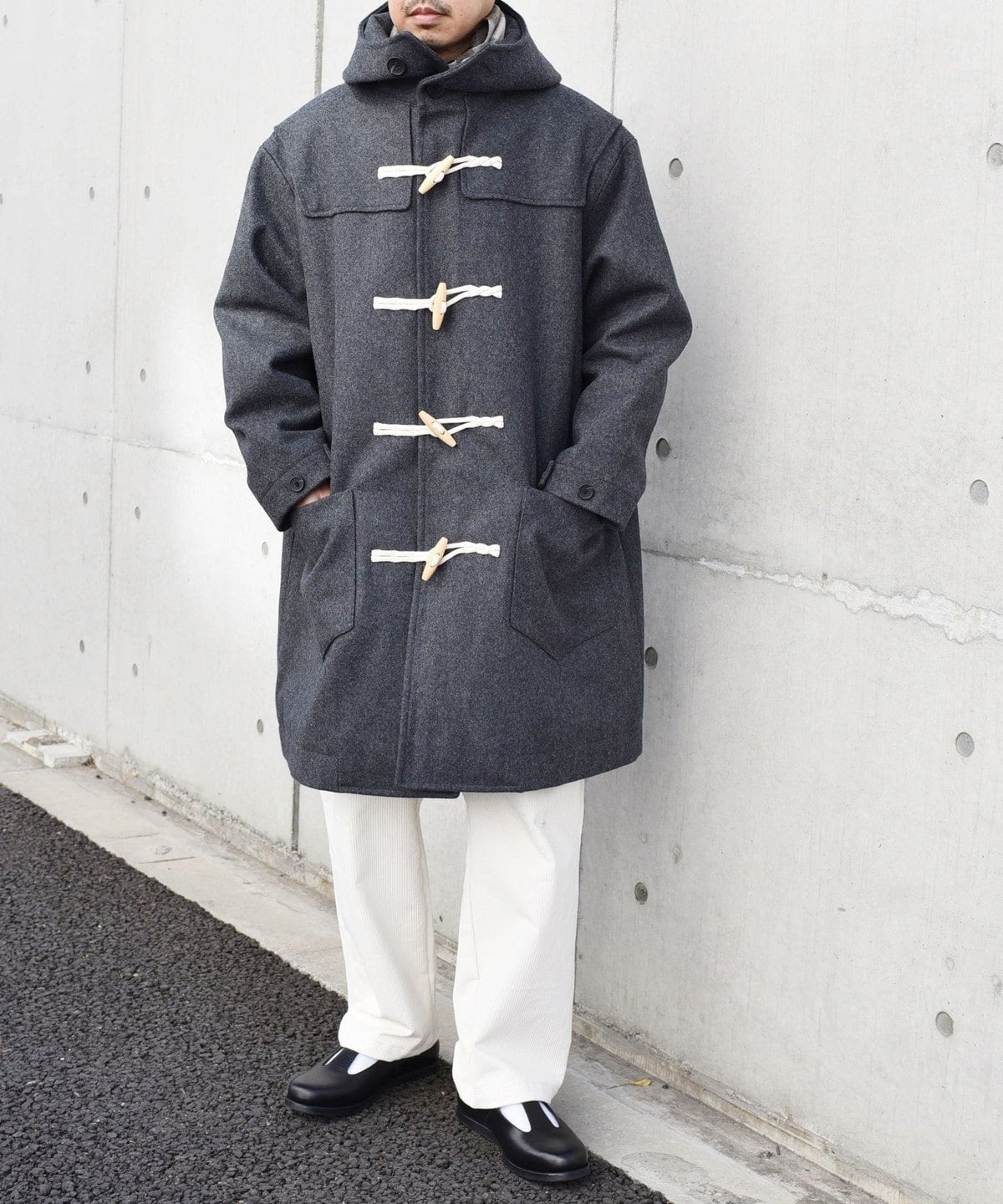 【SHIPS any 別注】Bollington: オーバーサイズ メルトン ダッフルコート