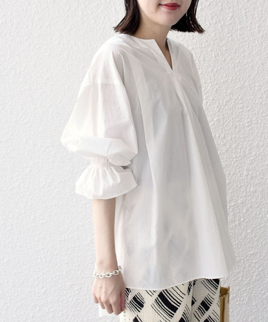 〈手洗い可能〉ジルワンダー バック ギャザー ブラウス