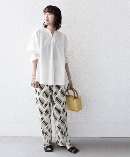 〈手洗い可能〉ジルワンダー バック ギャザー ブラウス