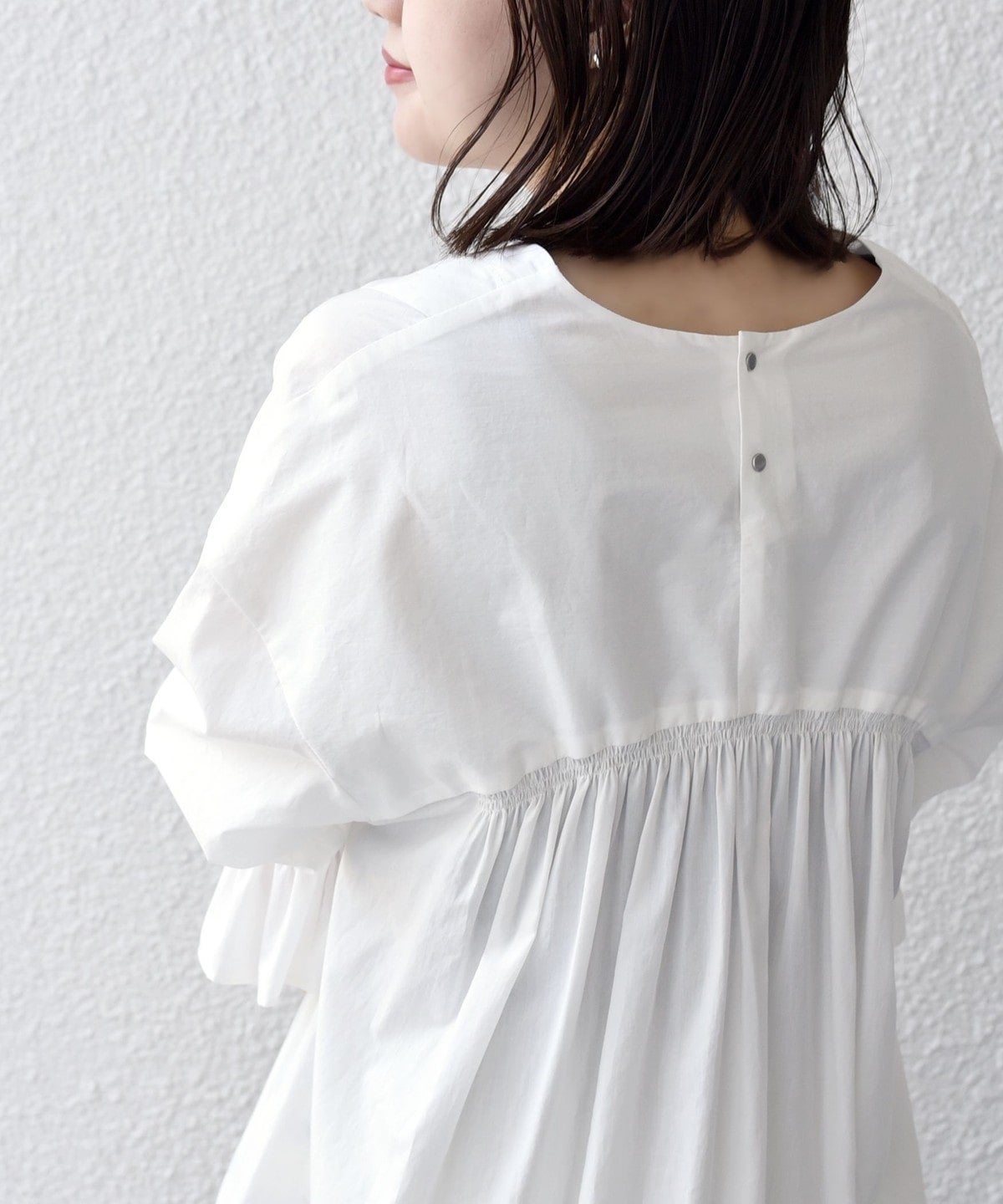 〈手洗い可能〉ジルワンダー バック ギャザー ブラウス