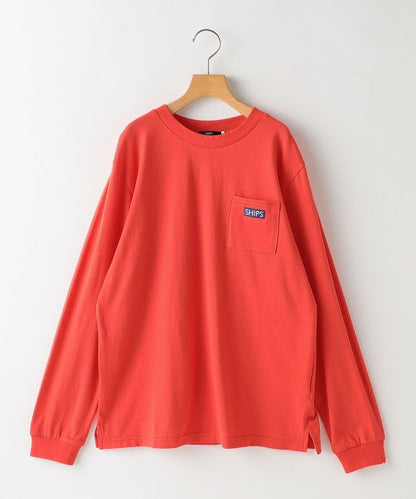SHIPS KIDS:145〜160cm / SHIPS ロゴ 長袖 TEE