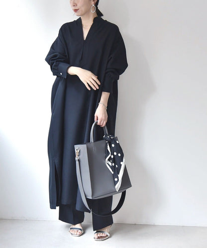 quaranciel:〈洗濯機可能〉カフタン ワンピース & パンツ セットアップ