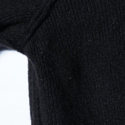 〈手洗い可能〉ヤクフィール袖配色ニットプルオーバー