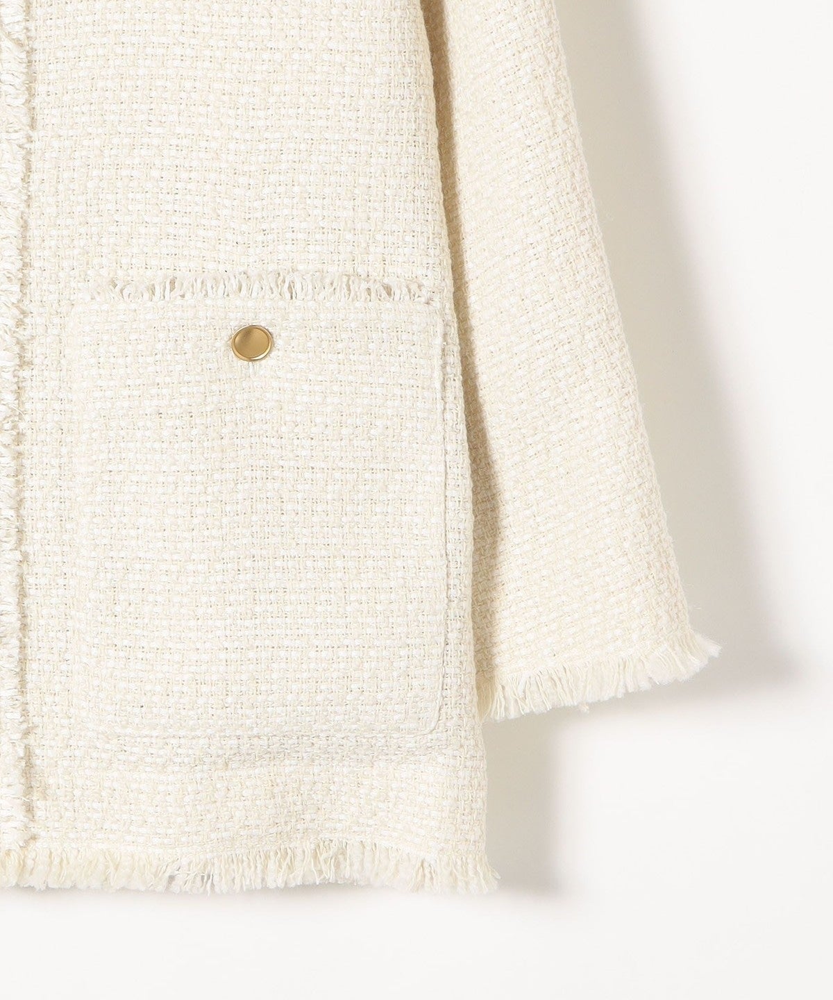 SHIPS any:〈手洗い可能〉ノーカラー カラーミックス ツイード ジャケット