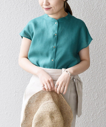 〈手洗い可能〉テレデランカットオフカラーシャツ