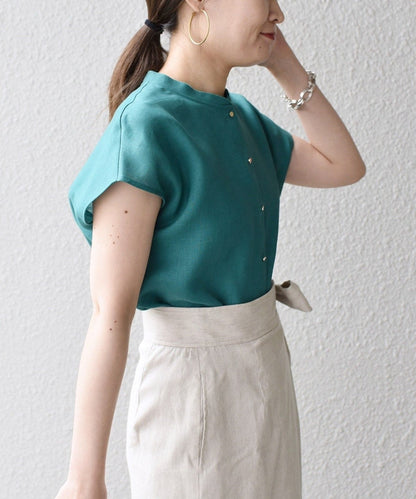 〈手洗い可能〉テレデランカットオフカラーシャツ