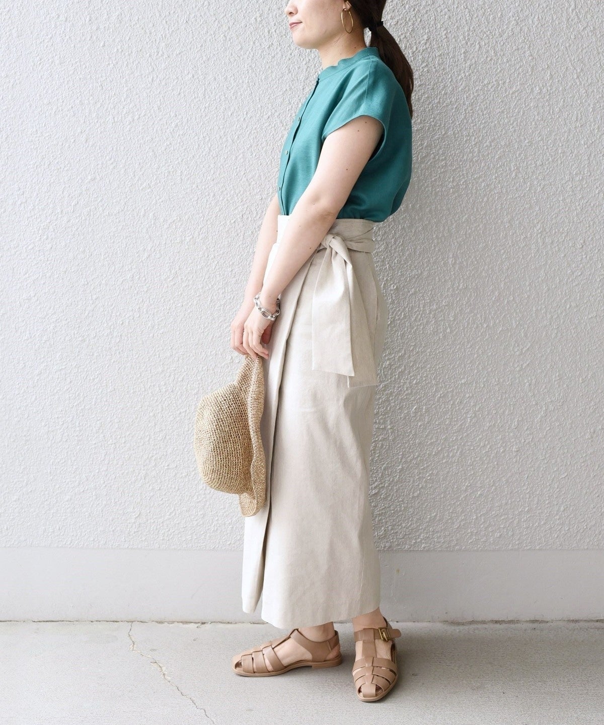 〈手洗い可能〉テレデランカットオフカラーシャツ