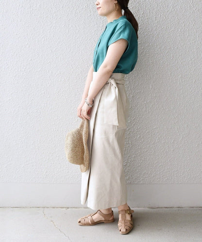 〈手洗い可能〉テレデランカットオフカラーシャツ