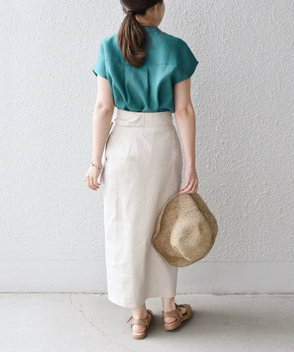 〈手洗い可能〉テレデランカットオフカラーシャツ