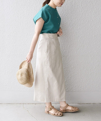 〈手洗い可能〉テレデランカットオフカラーシャツ