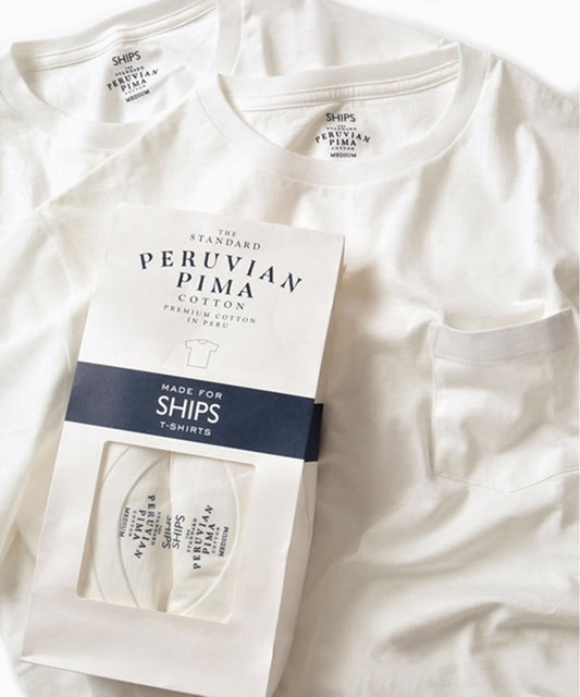 SHIPS: SHIPS(シップス) PERUVIAN PIMA COTTON 2パック ポケットTシャツ