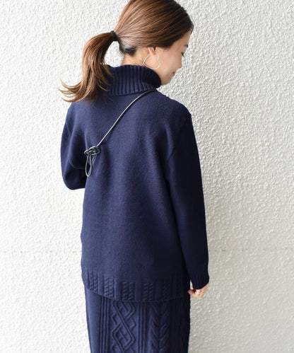 liflattie ships:ケーブルタートルネックプルオーバー