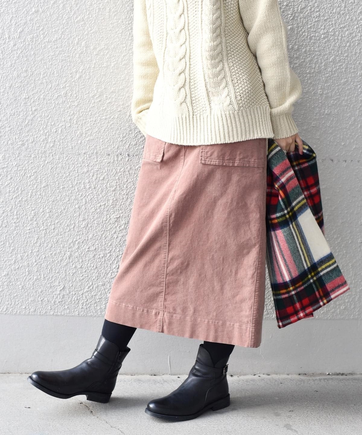 liflattie ships:コーデュロイスカート pink・green
