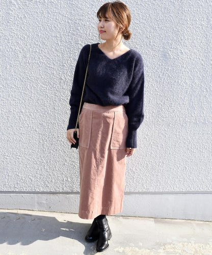 liflattie ships:コーデュロイスカート pink・green
