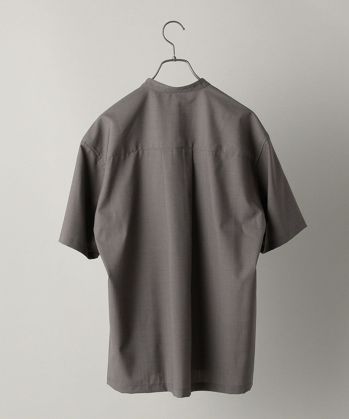 SHIPS:〈ウォッシャブル〉ウール×SOLOTEX(R) リラックスフィット バンドカラーシャツ S/S