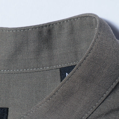 SHIPS:〈ウォッシャブル〉ウール×SOLOTEX(R) リラックスフィット バンドカラーシャツ S/S