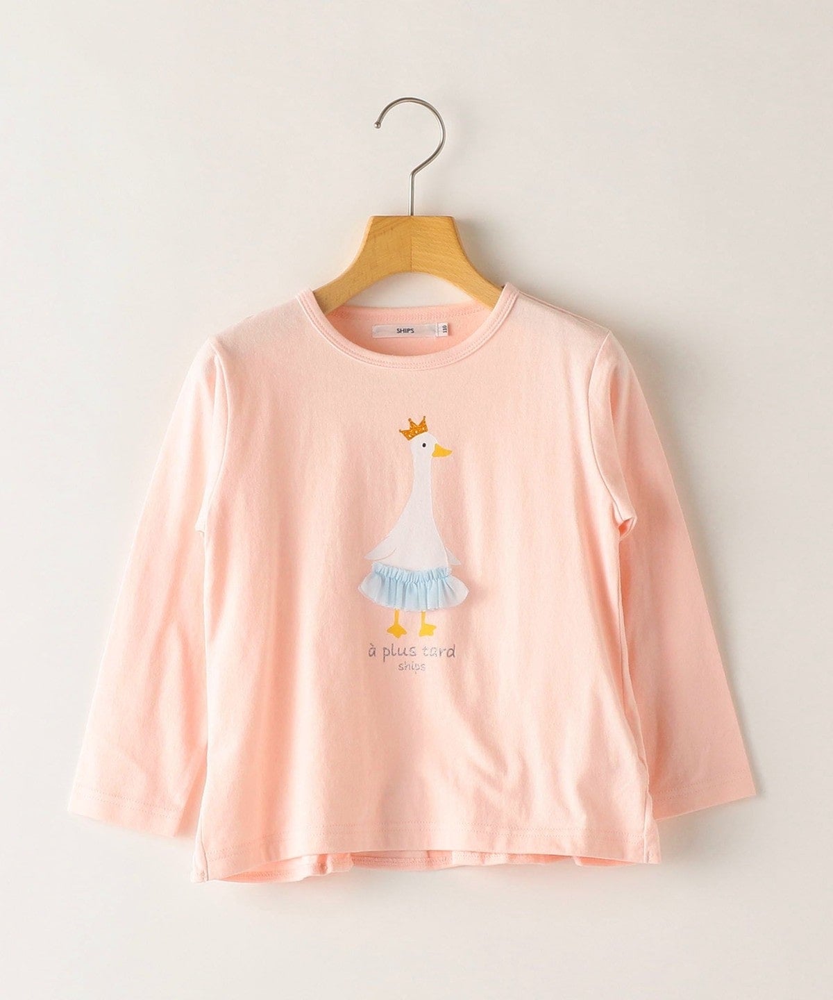 SHIPS KIDS:バックフリル チュール プリント TEE(100〜130cm)