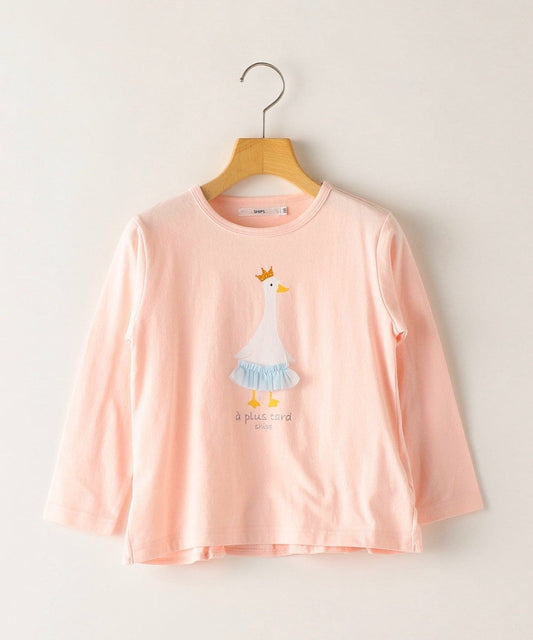 SHIPS KIDS:バックフリル チュール プリント TEE(100〜130cm)