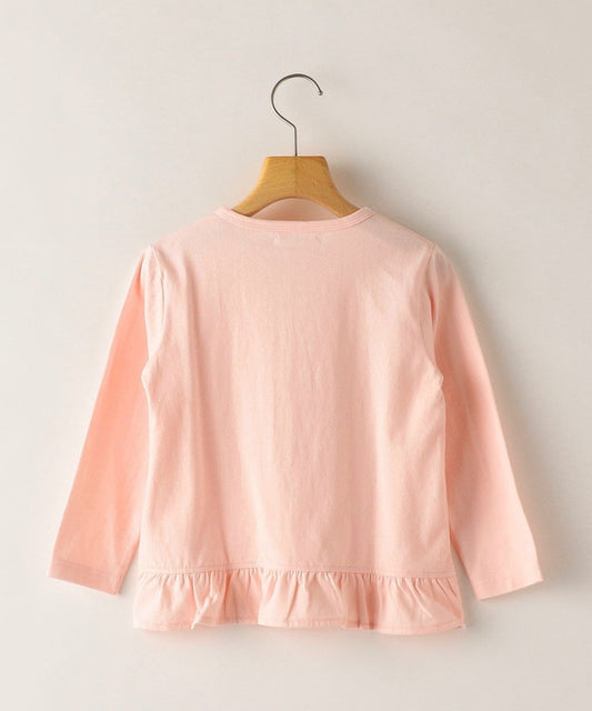 SHIPS KIDS:バックフリル チュール プリント TEE(100〜130cm)